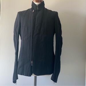 Kazuyuki Kumagai (Attachment) men’s black wool/linen jacket, Japan size 2=US XS
